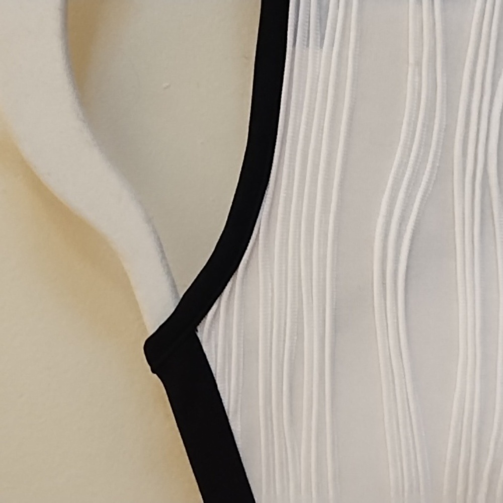 ALFANI BEAUTIFUL WORKDAY TO EVENING-OUT CARDIGAN BLACK/WHITE, ZIP FRONT - Picture 7 of 8